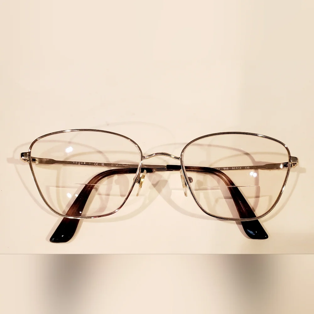 Vogue VO4163‎ Women's Eyeglasses - 848 Pale Gold - 53-18-135 - Reading Glasses.